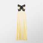 Self-Portrait Yellow Lace Maxi Dress