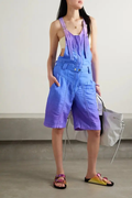 Combinaison salopette en coton et lin mélangés brossés violet ombré Kailatd d'Isabel Marant
