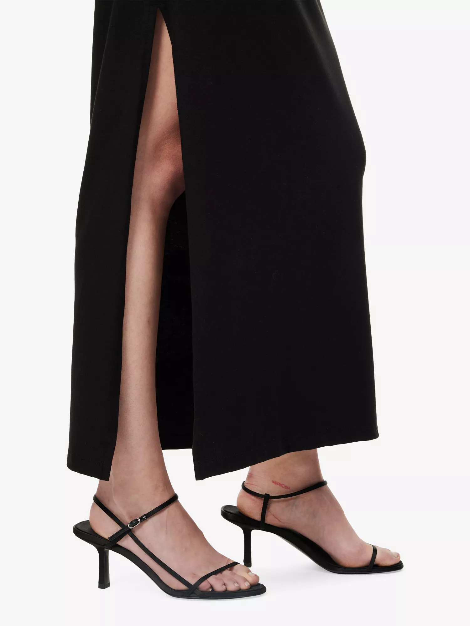 The Frankie Shop Maya Cotton Black Tee Dress