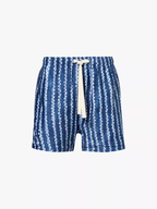 Short en soie bleu tie-dye Kartik Research