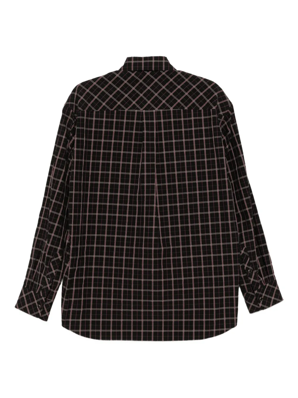 Lemaire Western Black Plaid Check Shirt