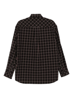 Lemaire Western Black Plaid Check Shirt