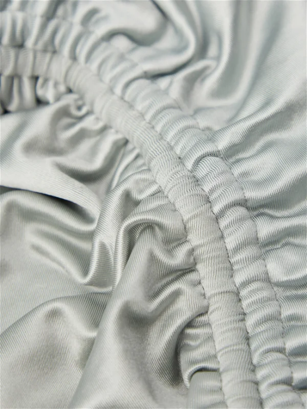 ISA BOULDER Silver Nina Ruched Tie-Up Sides Swimsuit - House Of Huntington