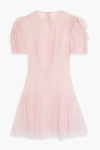 The Vampire's Wife The Fairy Goddess Pink Embellished Tulle Mini Dress - House Of Huntington