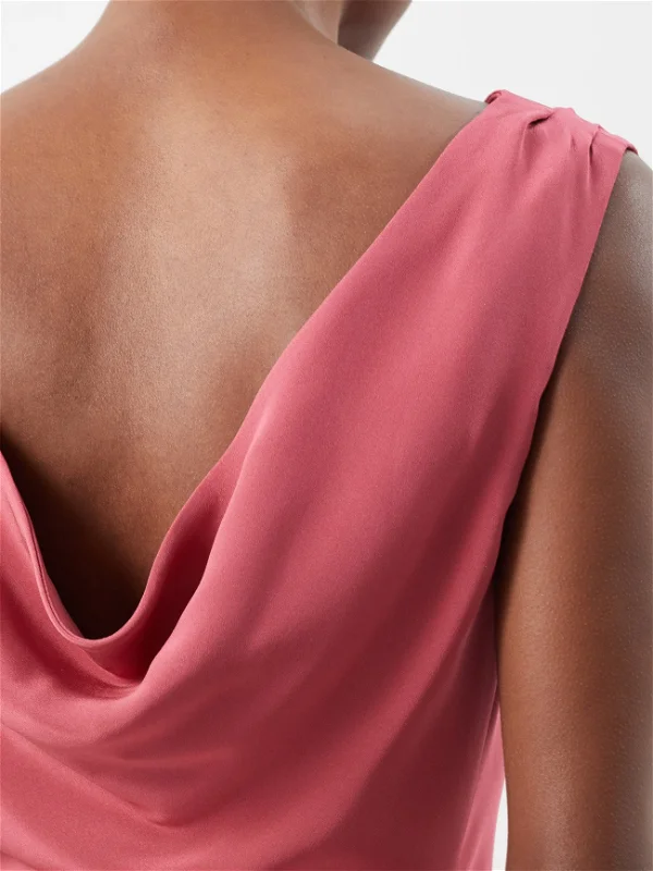 RAEY Cowl Back Seam Detail Pink Dress