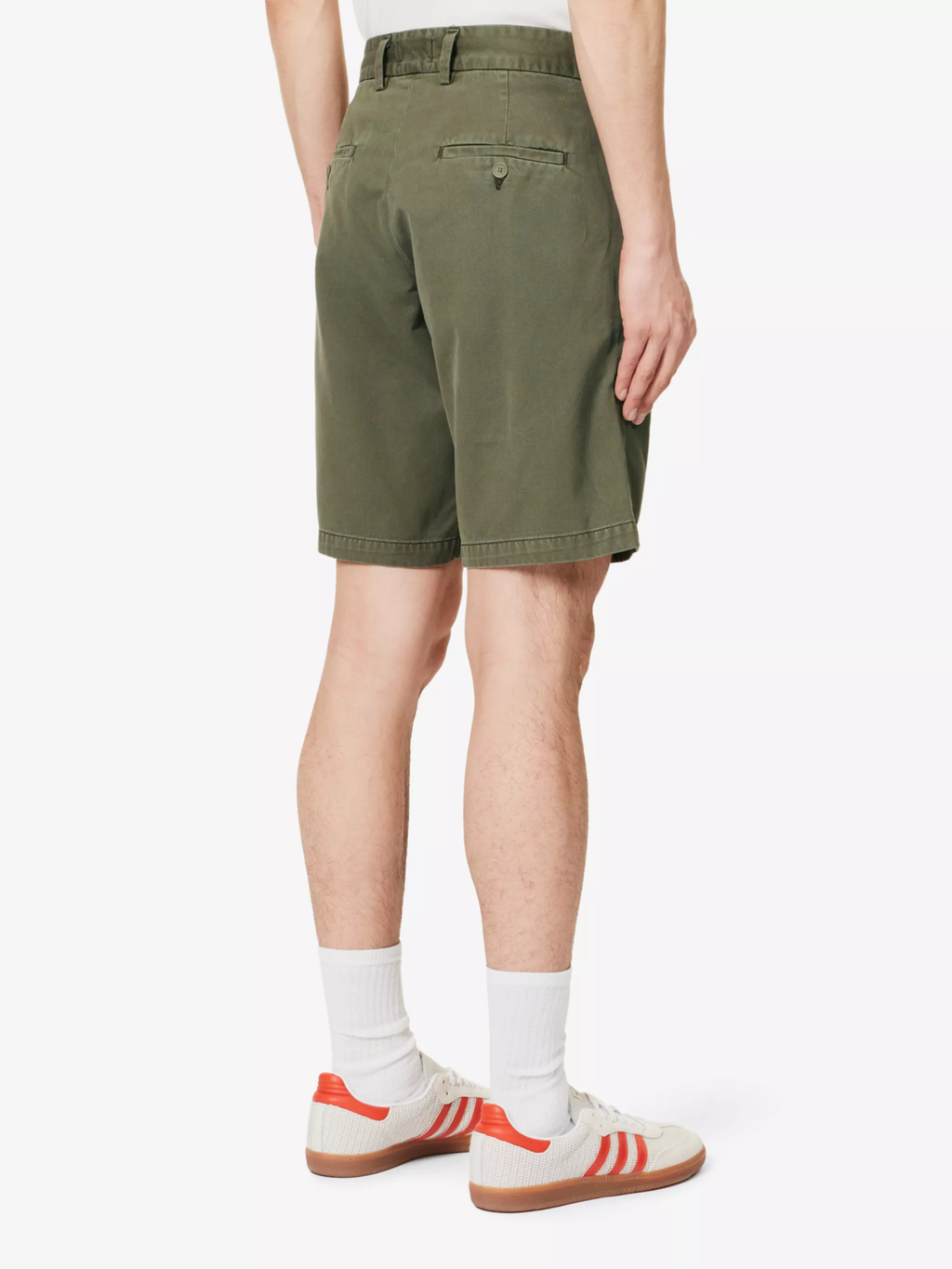 Agolde Herren Vinson Chino-Shorts aus Baumwolle mit mittlerer Leibhöhe, Moosgrün