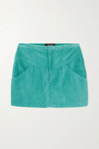 Isabel Marant Melva Corduroy Aqua Turquoise Blue Mini Skirt