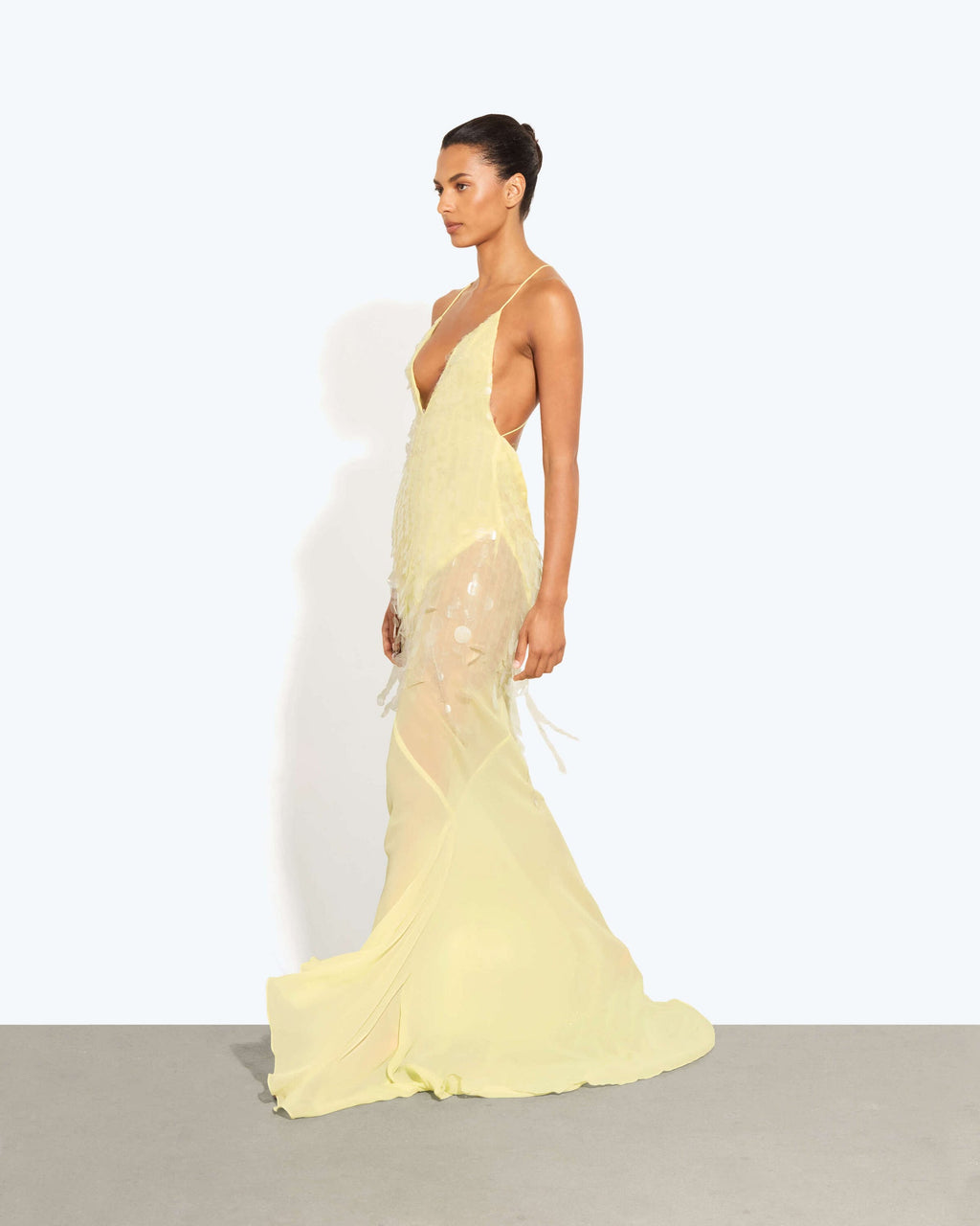 Rat and Boa Yellow Asteria Sequin Dress