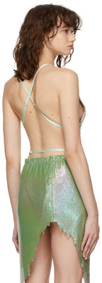 Poster Girl Green Metal Mash Backless Chainmail Bambi Top