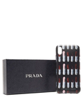 Prada Lipstick Print Logo iPhone XS Black Phonecase in Prada box (Matches Fashion)