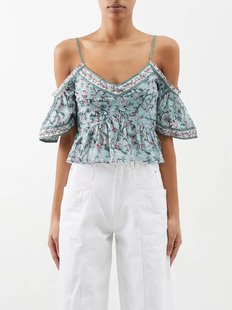 Etoile Garuva Off Shoulder Cotton Floral Top