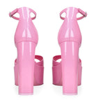 PARIS TEXAS Pink Tatiana Patent Leather Platform 130mm High Heels - House Of Huntington