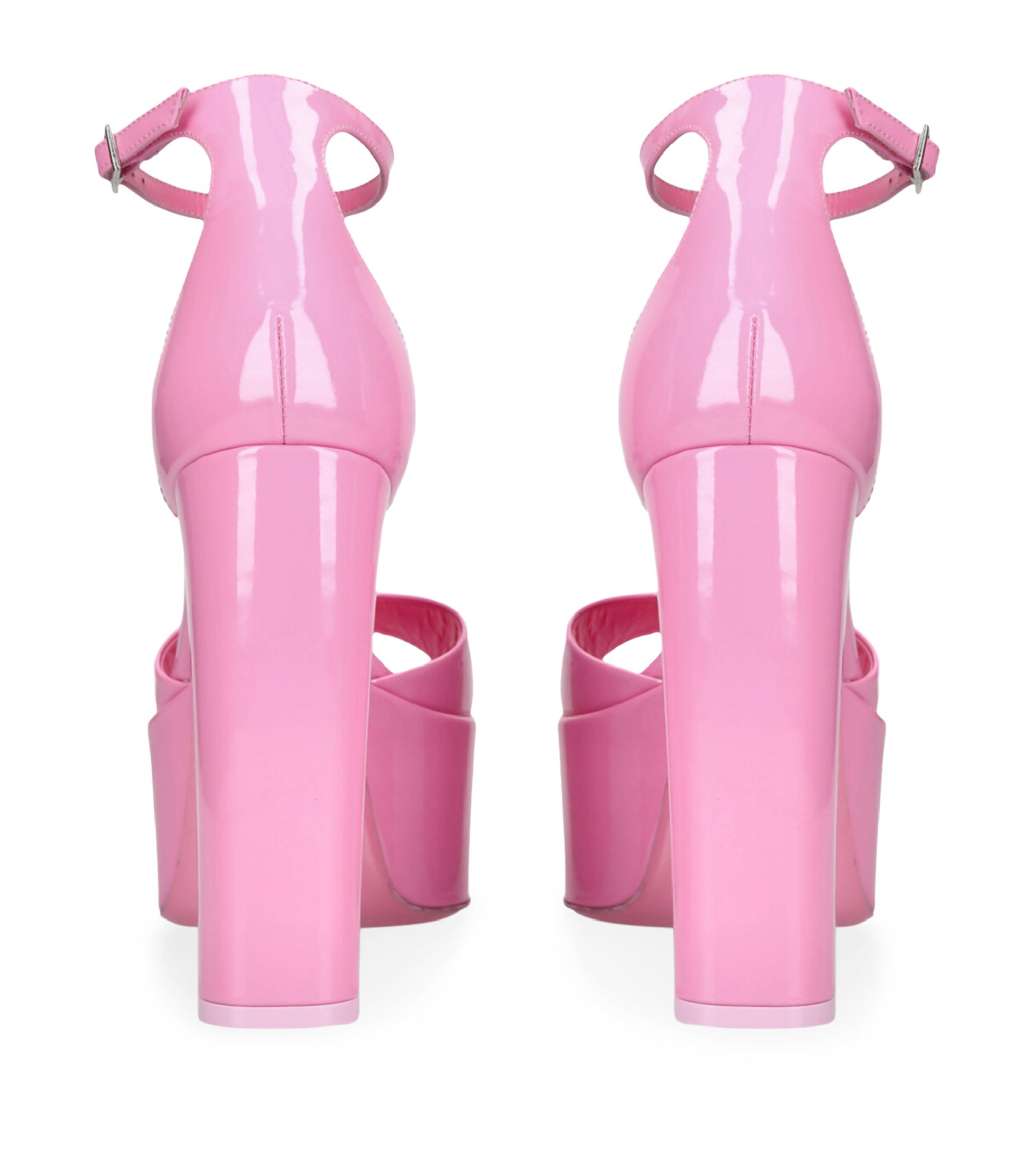 PARIS TEXAS Pink Tatiana Patent Leather Platform 130mm High Heels - House Of Huntington