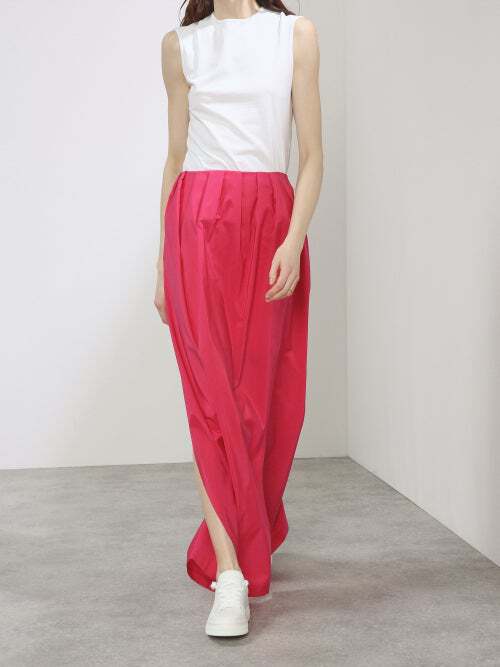 RAEY Gathered-Waist Side-Slit Taffeta Maxi Skirt - House Of Huntington