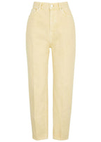 Toteme Yellow Tapered Leg Organic Cotton Denim Jeans