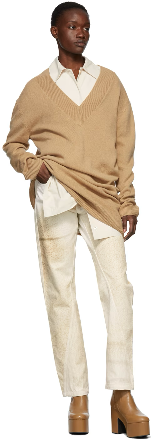Bianca Saunders Beige Wrangler Edition Knit Where Jeans