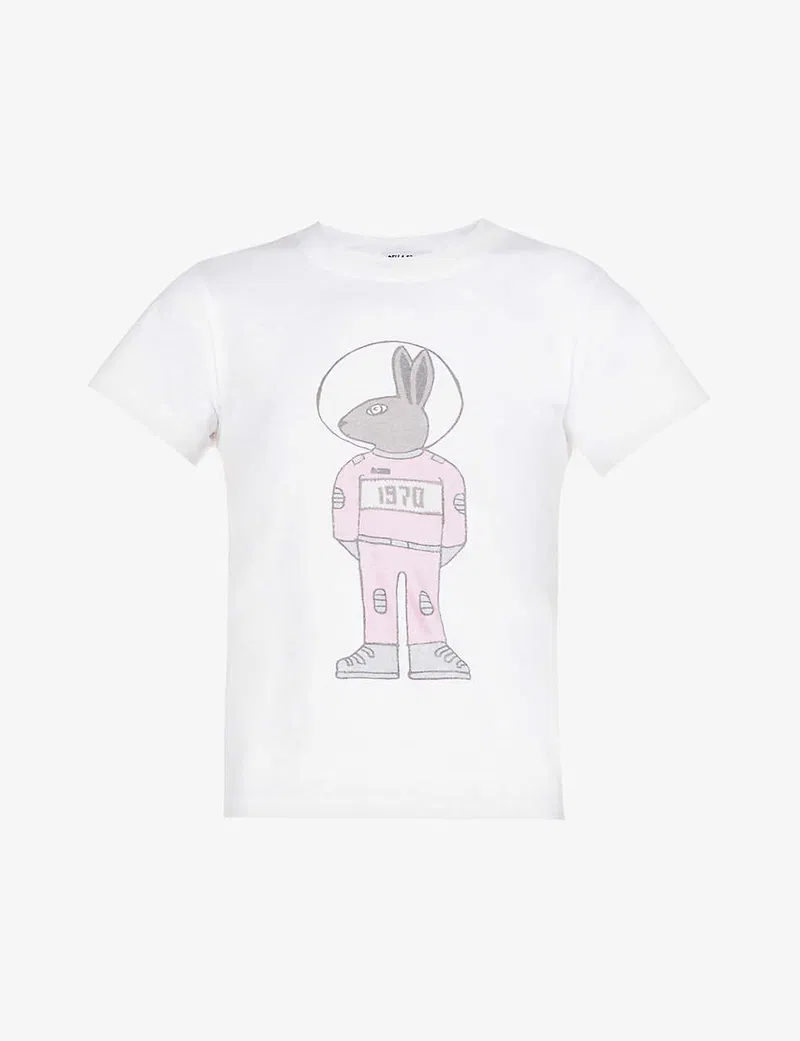 Bella Freud Mystical Bunny Organic Cotton-Jersey T-Shirt