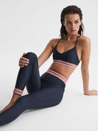 The Upside Leggings Navy Stripe Side Leggings
