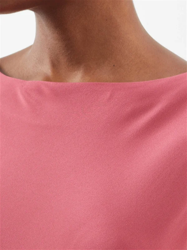 RAEY Cowl Back Seam Detail Pink Dress