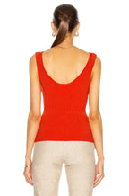 Zimmermann Lovestruck Red Body Ribbed Knit Tank Top