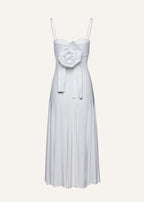 Magda Butrym Rose White Sweetheart Midi Dress