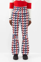 Perfect Moment Ski Aurora Red White Blue Houndstooth Flare Pant Trousers