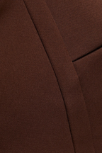 EMILIA WICKSTEAD Fabiola Chocolate Brown Duchess Satin Crop Top - House Of Huntington