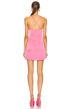 The Attico Neon Pink Fujiko Studded Mini Dress