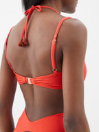 JOHANNA ORTIZ Banana Red Cocoa Print Cut-Out Strappy Swimsuit - House Of Huntington