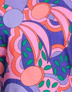 Isabel Marant Zinalia Pink Graphic Abstract Print Cotton Crop Top