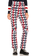 Perfect Moment Ski Aurora Red White Blue Houndstooth Flare Pant Trousers