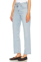 Agolde Criss Cross Light Blue Denim Jeans