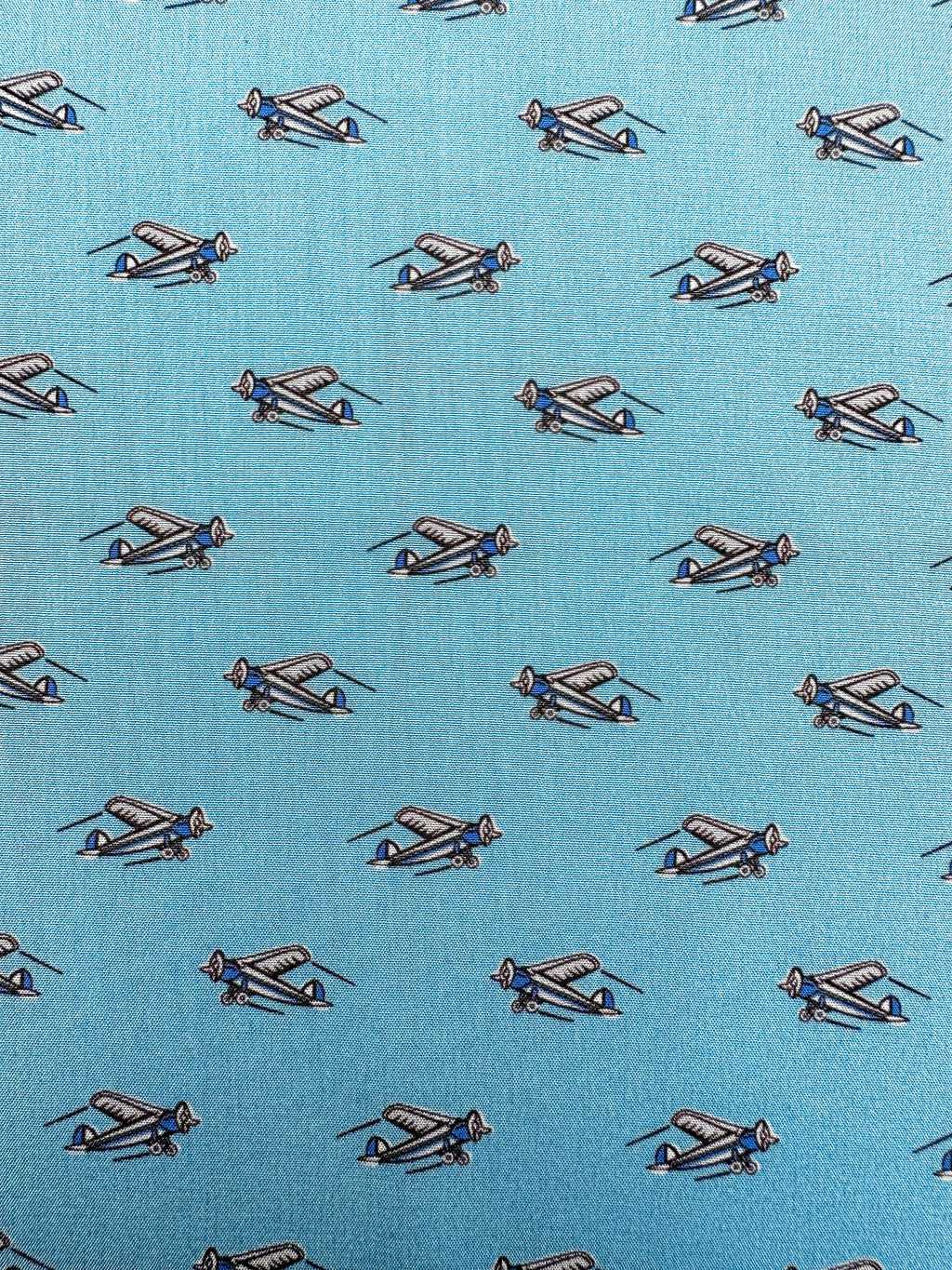 Drake's Light Blue Airplane Pocket Square - House Of Huntington