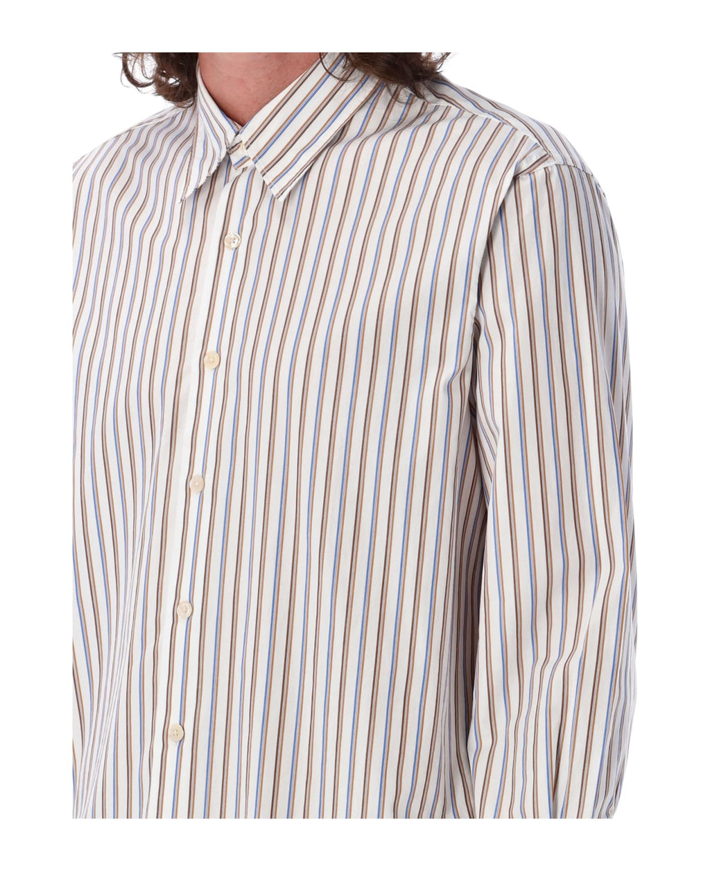 Sunflower Striped Cotton Poplin Shirt