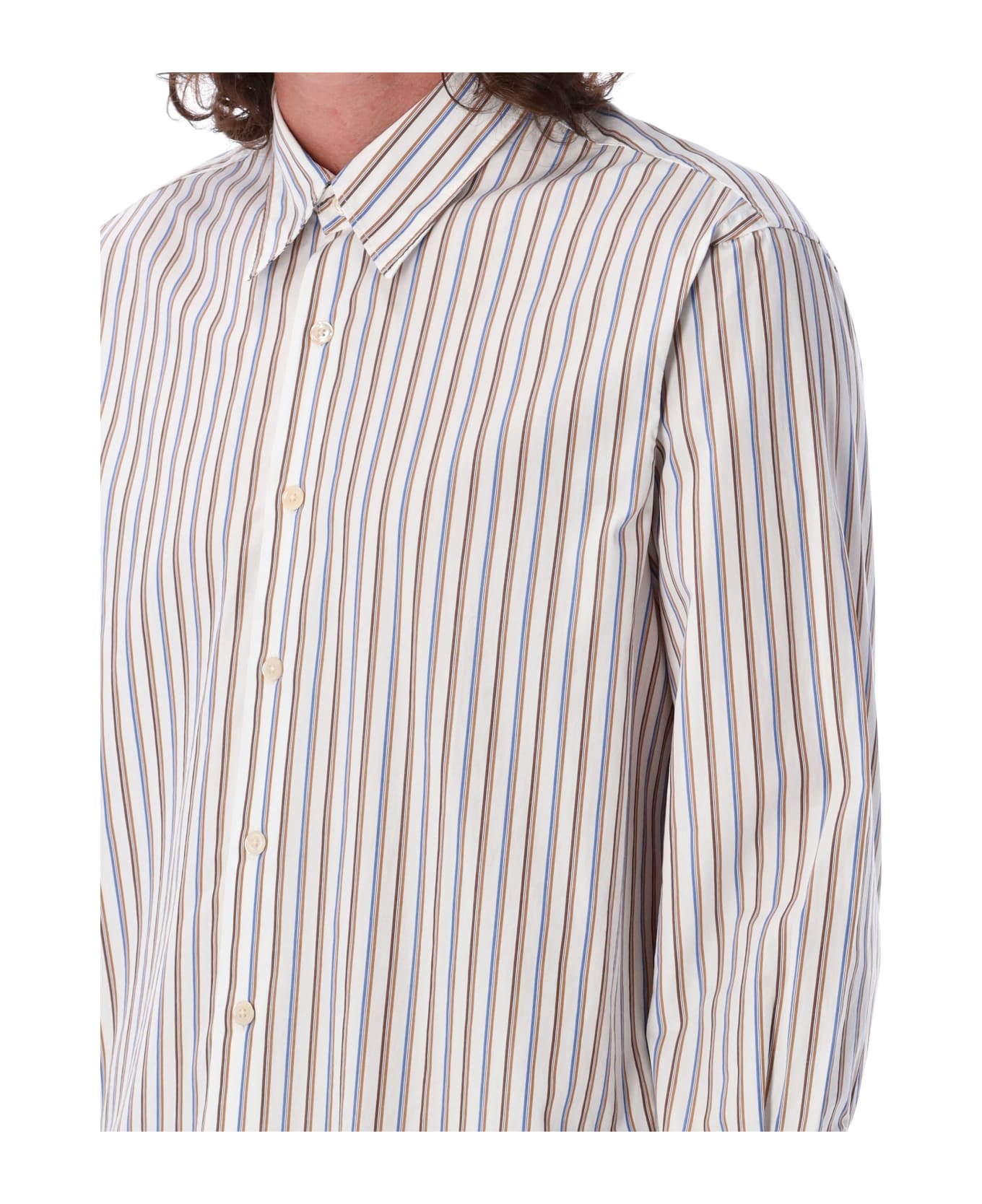 Sunflower Striped Cotton Poplin Shirt