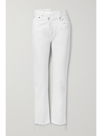 Agolde White Criss Cross Front Straight Leg Jeans