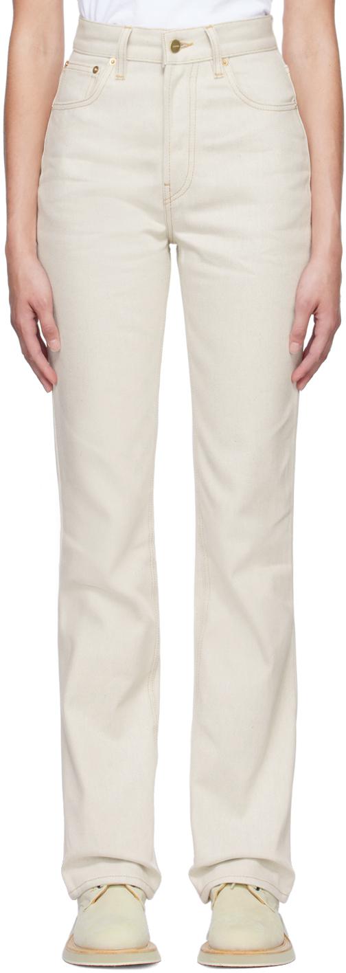 Jacquemus Le Papier Le De Nimes Light Beige Jeans