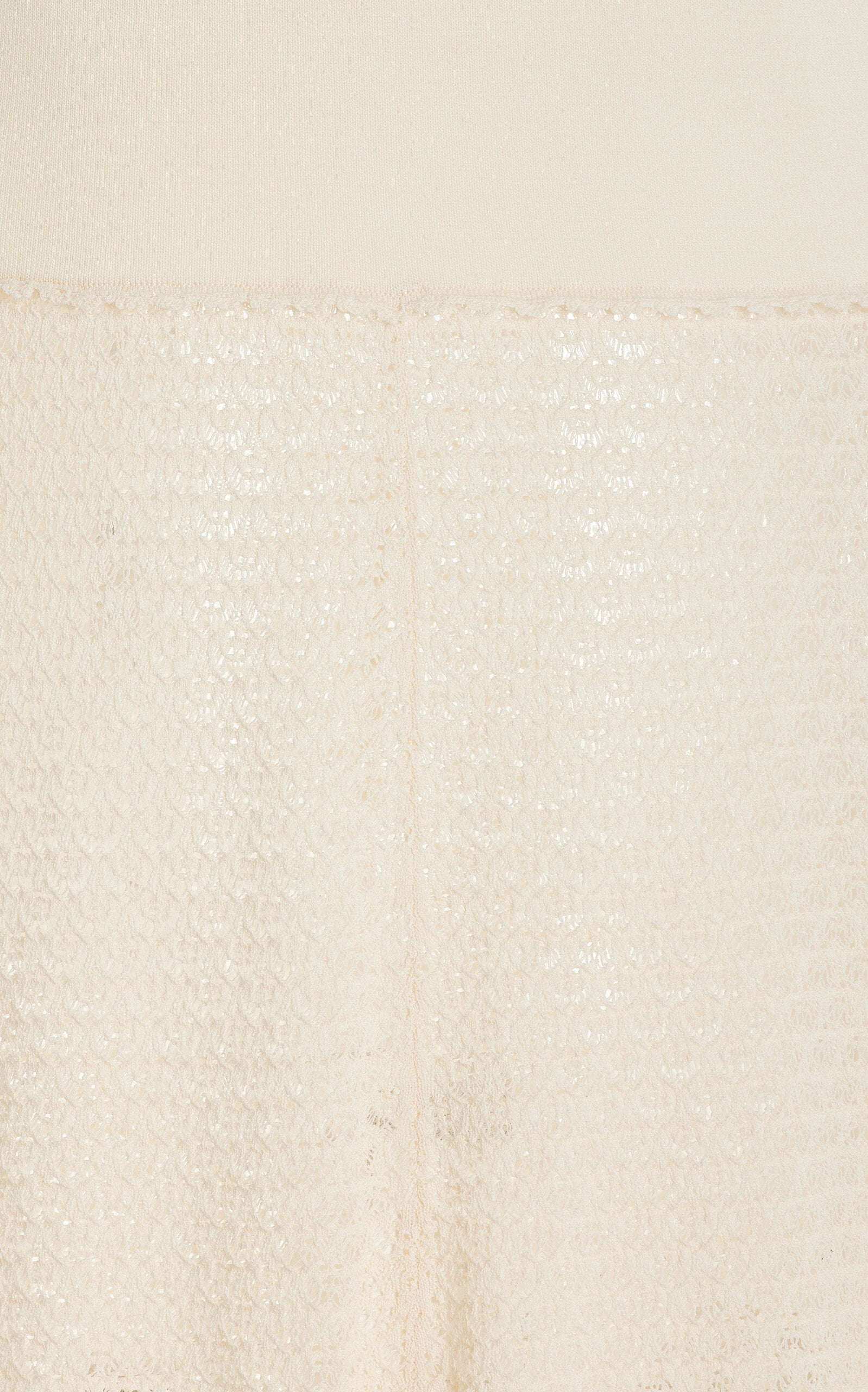 POSSE Romy Cremefarbenes Maxikleid aus Häkelstrick