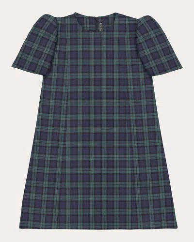 The Vampire's Wife The Wilma Green Tartan Plaid Check Print Shift Dress - House Of Huntington