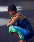 Rat and Boa Beliza Blue Ombre Sunset Maxi Dress