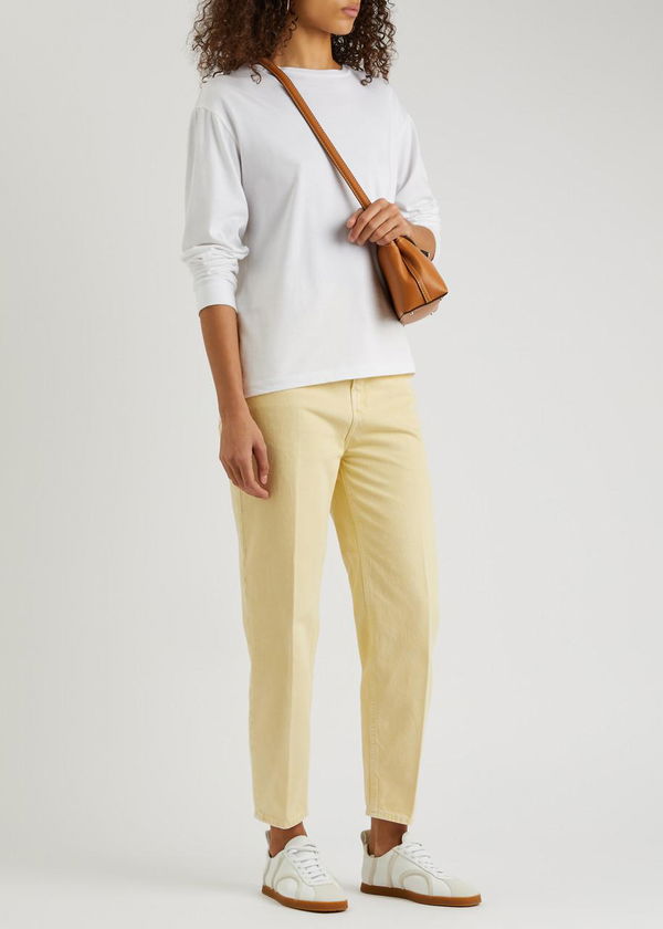 Toteme Yellow Tapered Leg Organic Cotton Denim Jeans