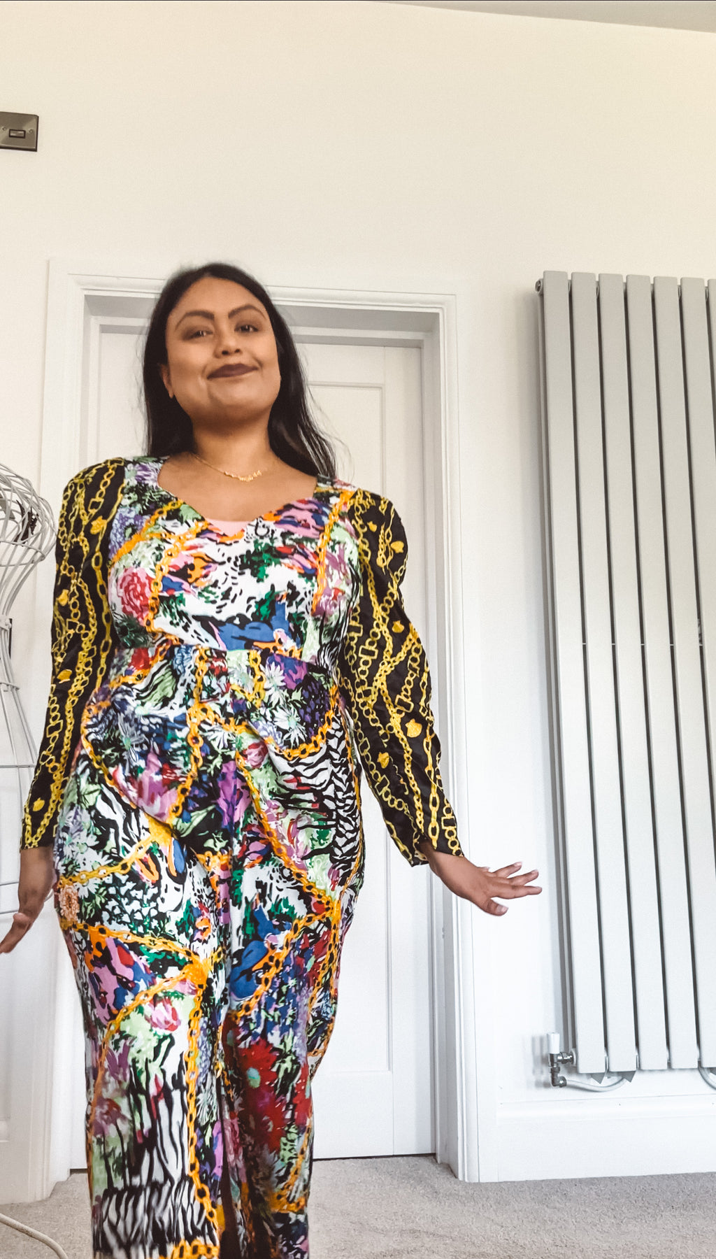 Rixo London Madonna Silk Floral Chain Mixed Satin Wrap Dress - House Of Huntington