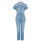 Good American Denim Blue Fit For Success Jumpsuit