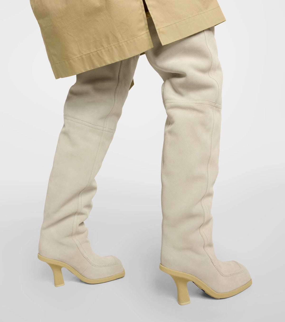 Burberry Highland Shearling Lined Suede Knee High Boots