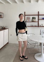 The Frankie Shop Isle woven mini skirt