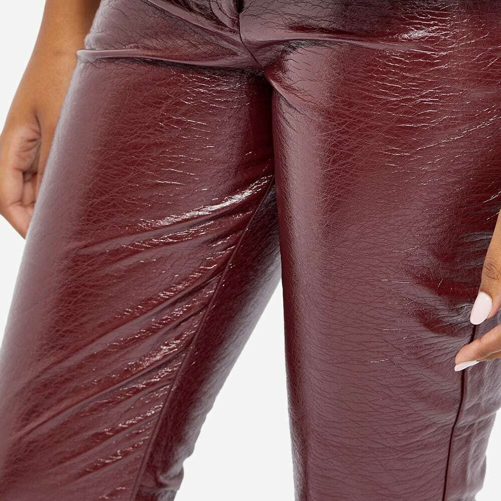 KITRI Nadia Chocolate Brown Vinyl Flared Trousers - House Of Huntington