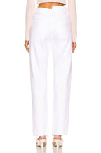 Agolde White Criss Cross Front Straight Leg Jeans