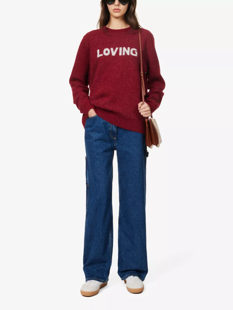 Bella Freud Loving Alpaca Wool Blend Knit Jumper