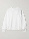 Anine Bing Miles White Logo Embroidered Sweatshirt