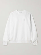 Anine Bing Miles White Logo Embroidered Sweatshirt